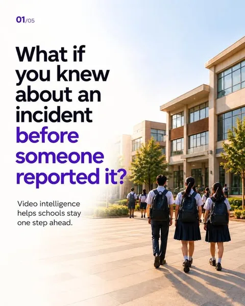 Students walking to school: video intelligence helps schools stay one step ahead